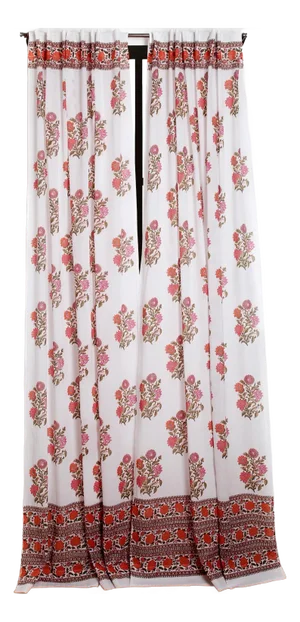 Sanya 45" X 84" Pink & Orange Curtain