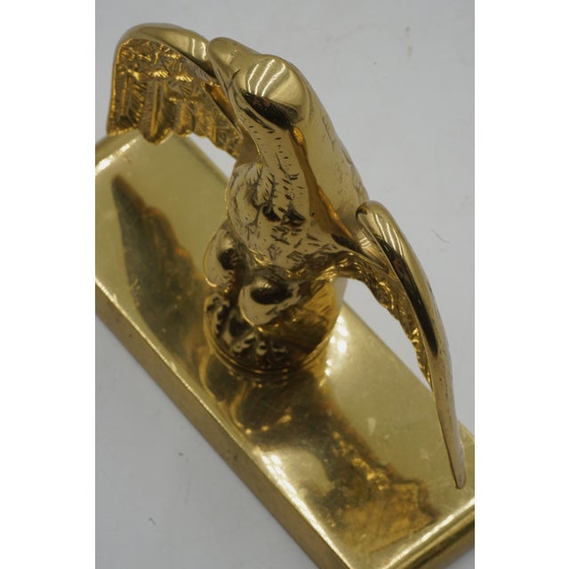 Pair of Virginia Metalcrafters Brass Federal Eagle Bookends For Sale In Philadelphia - Image 6 of 10