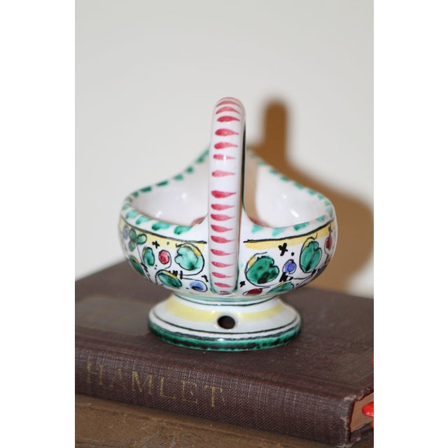 1950s Vintage, Italian Deruta Ceramiche Aladdin Finger Candlestick Holder For Sale - Image 5 of 7