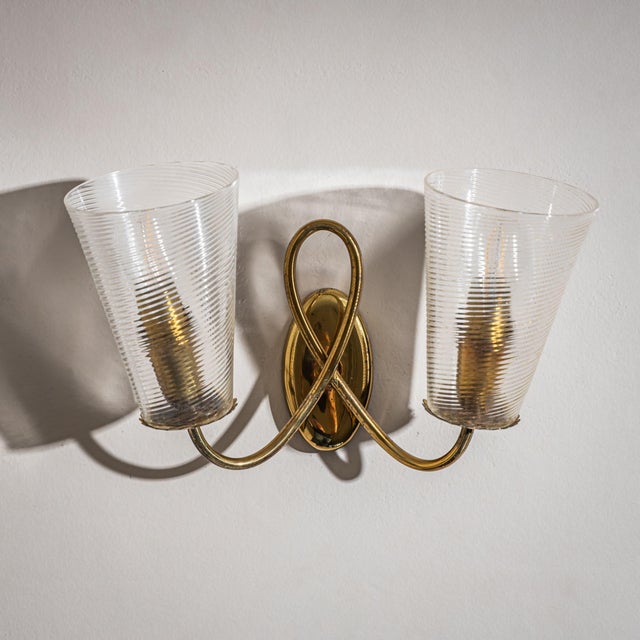 Mid 20th Century Mid-20th Century Wall Lights, Attributed to Seguso Vetri D’Arte - a Pair For Sale - Image 5 of 8
