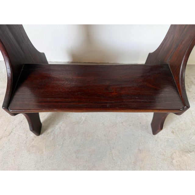 Antique Italian Dark Mahogany Library Step Stool For Sale - Image 9 of 12