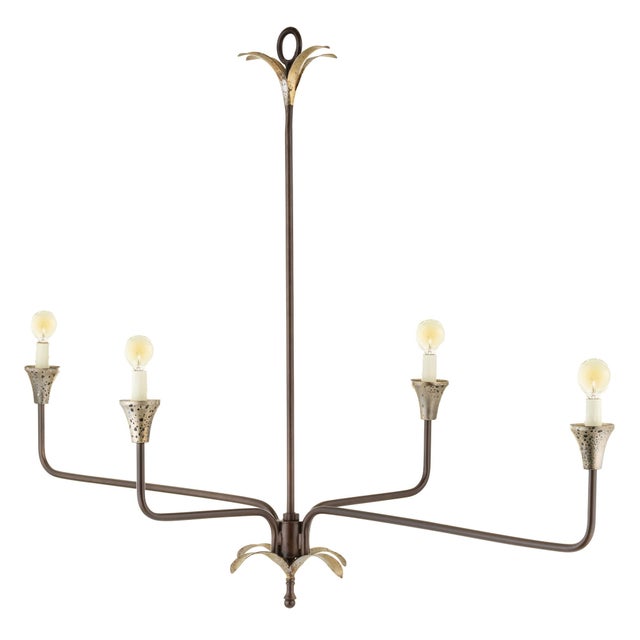 Contemporary Ava 4-Light Chandelier by Lowcountry Originals For Sale - Image 3 of 3