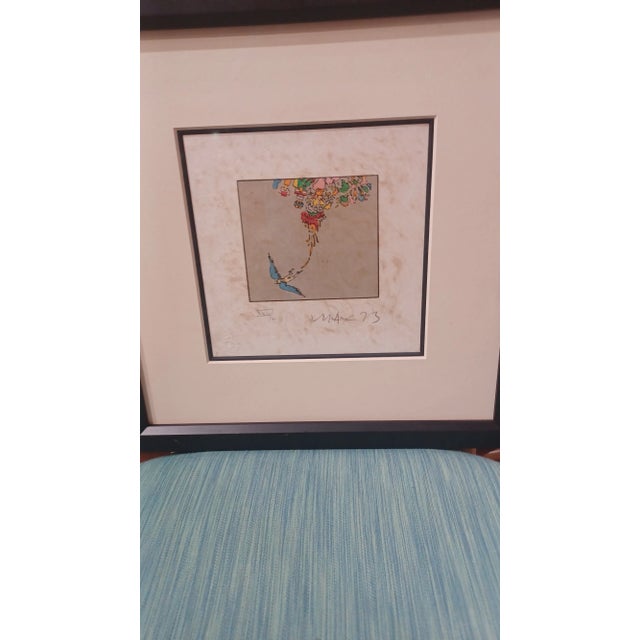 1973 Peter Max Lithograph Matted and Framed For Sale - Image 4 of 4