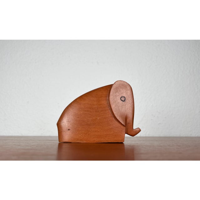 Mid-Century Teak Elephant Figurine, 1960s For Sale - Image 10 of 17