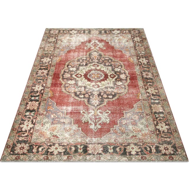 1960s Turkish Oushak Rug For Sale In Los Angeles - Image 6 of 7