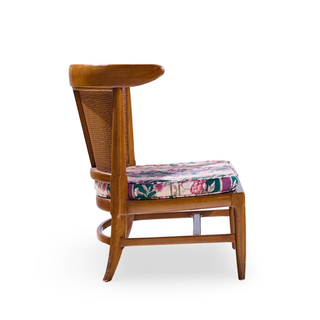 John Lubberts and Lambert Mulder for Tomlinson Mid Century Walnut and Cane Slipper Chairs - Pair For Sale - Image 11 of 12