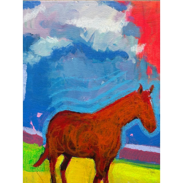 The Red Horse Expressive Painting by Joseph Christy For Sale - Image 4 of 4