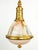 Brass 2 Part Glass Holophane Pendant Light, Belgian, 1890s For Sale - Image 3 of 7