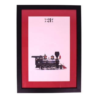 The "21 Club Framed Menu For Sale
