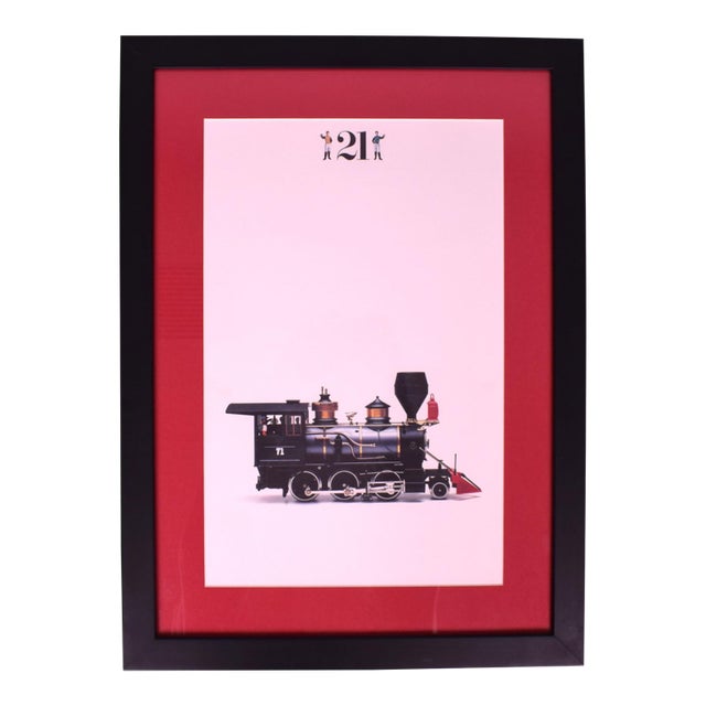 The "21 Club Framed Menu For Sale