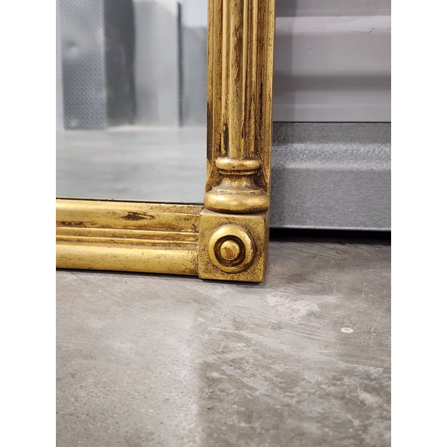 Antique Early 20th Century Federal Style Eglomise Giltwood Mirror For Sale - Image 11 of 17