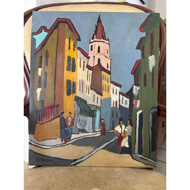 J. Toucas, Marseille, 1964, Oil Painting on Canvas For Sale - Image 4 of 7
