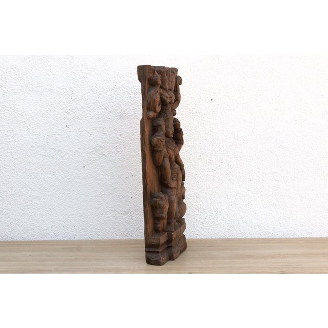 Vishnus Grace Antique Indian Finely Carved Panel For Sale - Image 11 of 12