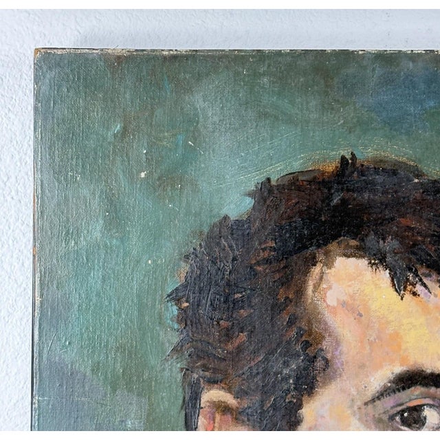 1962 Philip Behymer Mid-Century Modern Portrait - Oil on Canvas Board For Sale - Image 4 of 10