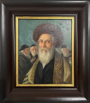 Konstanty Szewczenko, Polish Jewish Chassidic Rabbi Judaica Art Oil Painting Konstantin Szewczenko, 20th Century