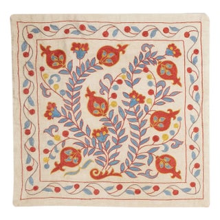 20"x20" 100% Silk Pillow. Handmade Cushion Cover. Embroidered Throw Pillow Cover For Sale