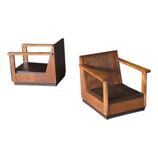 Hague School Lounge Chairs, Netherlands, 1920s, Set of 2 For Sale