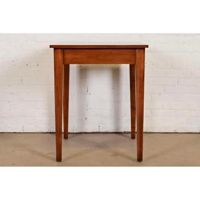 1990s 1990s Ethan Allen Arts and Crafts Shaker Cherry Wood Occasional Side Table or Tea Table For Sale - Image 5 of 8