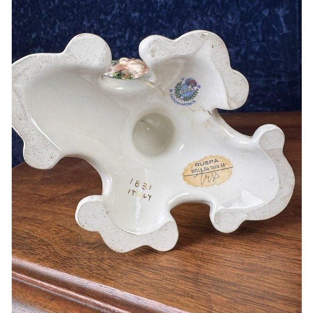 White Triptych with Cherubs in Porcelain from Capodimonte, 1930s, Set of 3 For Sale - Image 8 of 11