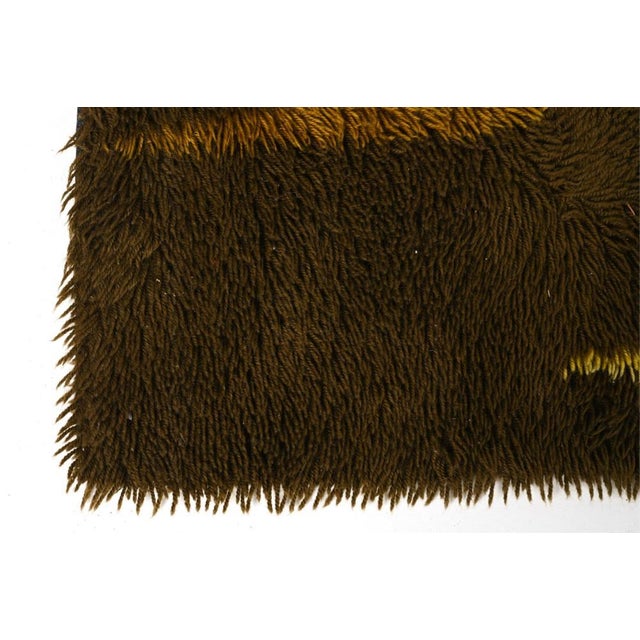 Mid 20th Century Abstract Organic Modern Rya Wall Tapestry For Sale - Image 9 of 11