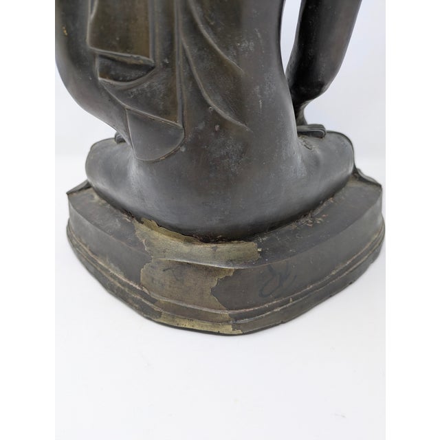 Late 19th Century Burmese Bronze Buddha: Mandalay Style For Sale - Image 9 of 9
