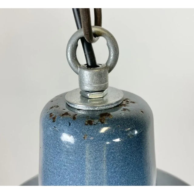1960s Small Industrial Enamel Pendant Lamp, 1960s For Sale - Image 5 of 13
