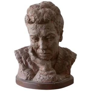 Gaetano Cecere Plaster Sculpture Wood Base #36