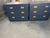 Wood 1960s Henredon Campaign Nightstands / Bachelor Chests – Refinished in Sherwin-Williams Naval, Pair For Sale - Image 7 of 12