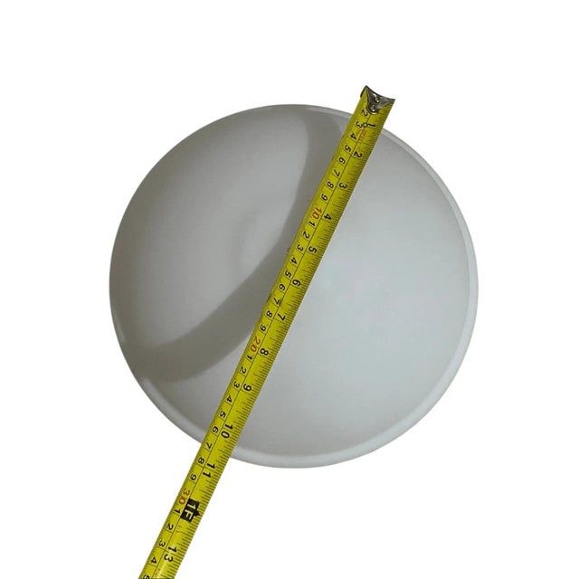 Vintage Mid Century School Style Frosted Glass Shade For Sale - Image 4 of 6