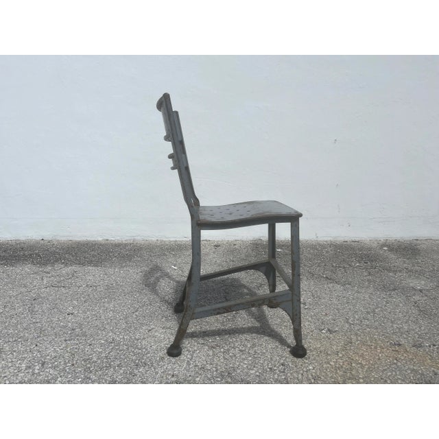 Gray 1940s Toledo Steel Dining Chair, Industrial, Usa - Set of 6 For Sale - Image 8 of 12