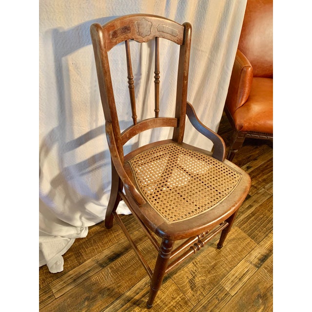 Early 20th Century French Walnut and Cane Seat Chair For Sale - Image 4 of 12