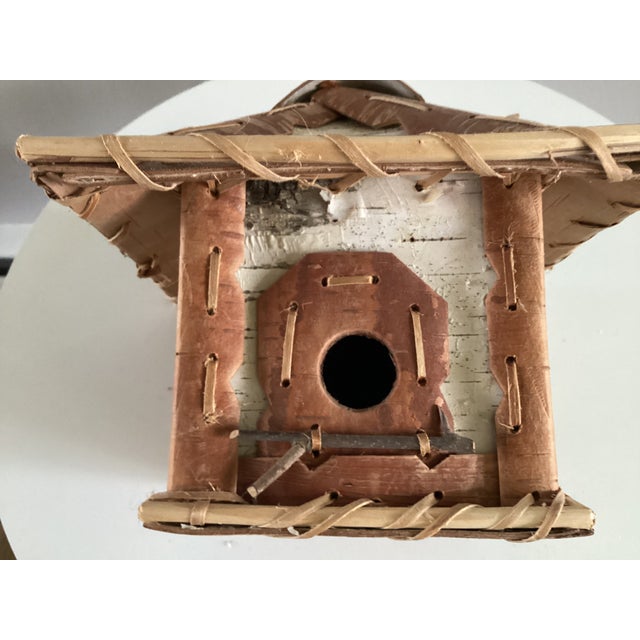 Early 21st Century Birchbark Birdhouse in the Style of Native American Arts and Crafts For Sale - Image 5 of 9