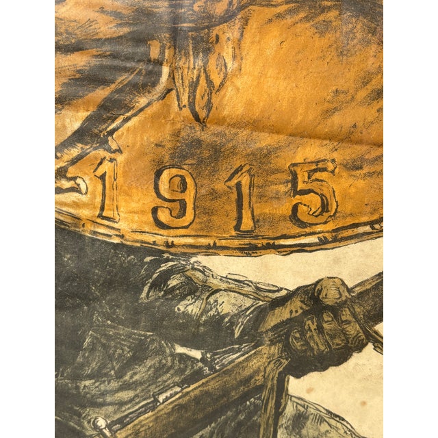 French Early 20th Century "Pour La France" French World War I Lithograph For Sale - Image 3 of 6