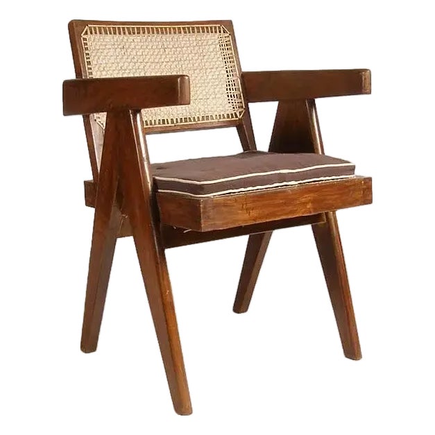 1950s Attributed to Pierre Jeanneret Teak Conference Chair From Chandigarh, India For Sale