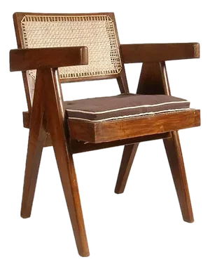 1950s Attributed to Pierre Jeanneret Teak Conference Chair From Chandigarh, India