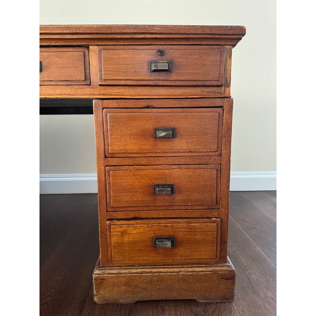 Brown Antique Shanghai Lawyer’s Desk c.1910 – Qing Dynasty | Northern Elm For Sale - Image 8 of 14