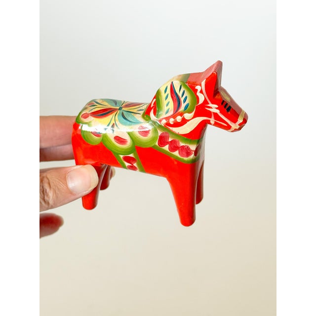 Mid Century Swedish Modern Hand Painted Dala Horse by Nils Olsson For Sale - Image 4 of 4