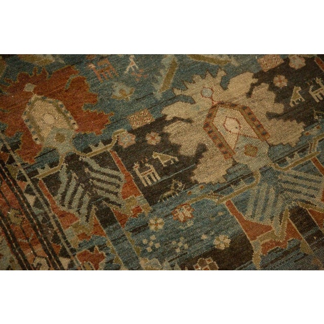 1920s Antique Persian Mehreban Palmette Wool Rug Runner For Sale - Image 9 of 16
