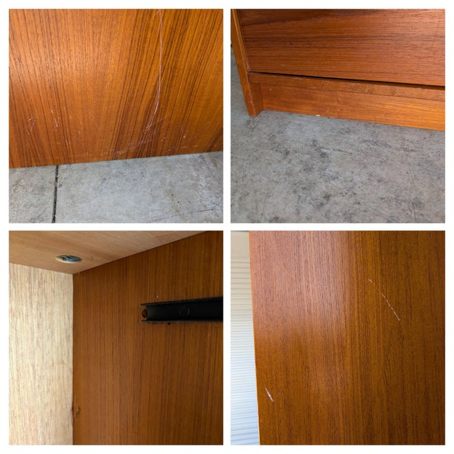 1970s Clausen & Son Danish Modern Teak and Veneer China Cabinet Display Hutch For Sale - Image 11 of 16