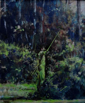 Glenn Ibbitson "The Green Man" Contemporary Figurative Oil Painting 2020