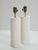 Serge Roche Pair of "Bougies" Cylindrical Hand-Plastered Table Lamps by Facto Atelier Paris For Sale - Image 4 of 12