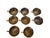 Rare Set of 8 Antique Minton Porcelain Teacups Pattern 832 Gold Seaweed Filigree Made in Staffordshire, England Circa...