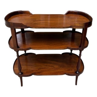Regency 3 Tier Mahogany Server Etagere Bar For Sale