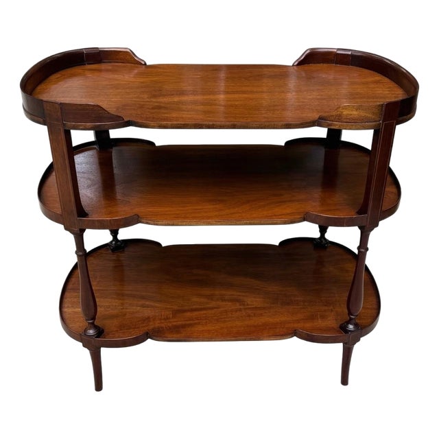Regency 3 Tier Mahogany Server Etagere Bar For Sale