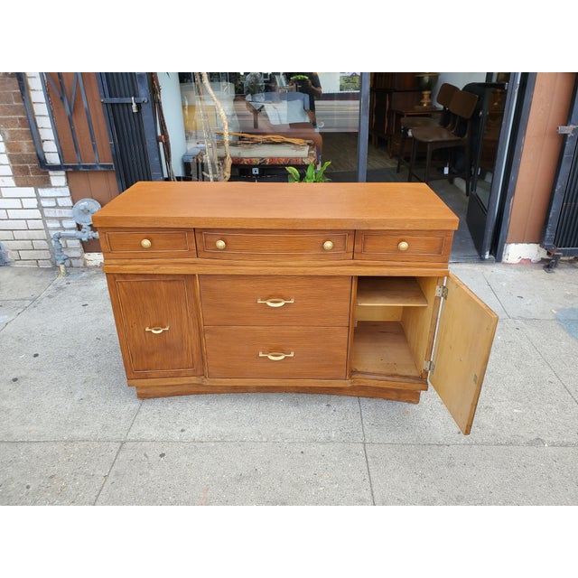 Brown Vintage Oak Server For Sale - Image 8 of 12