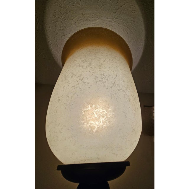 Mid-Century Modern Late 20th Century Monumental Giacometti Style Figural Sculpture Floor Lamp – Life Size Bronze Finish Modern Art Piece For Sale - Image 3 of 5