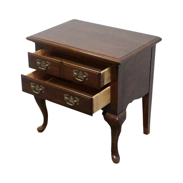 Wood Pennsylvania House Solid Cherry Traditional Style 24" Two Drawer Accent End Table For Sale - Image 7 of 12
