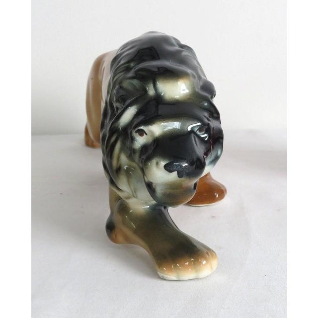 Mid-Century Modern Vintage Robinson Ransbottom "Prowling Lion" Art Pottery Sculpture For Sale - Image 3 of 5