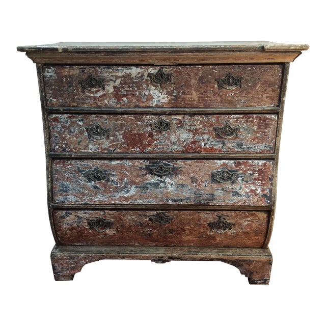 Distressed Dutch Chest of Drawers For Sale