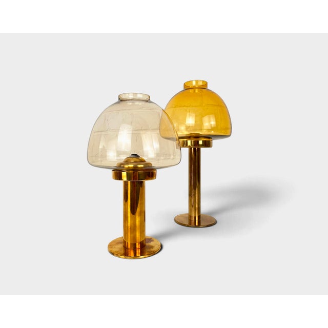 L102/32 Brass and Glass Photophores by Hans-Agne Jakobsson for Markaryd, Sweden, 1970s, Set of 2 For Sale - Image 14 of 14